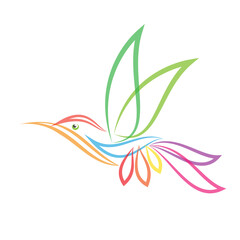 Hummingbird design isolated on transparent background. Birds. Wild Animals.