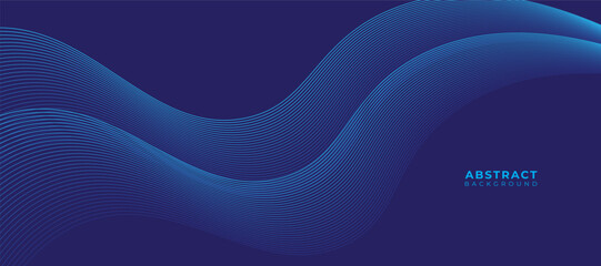 abstract blue line art background vector