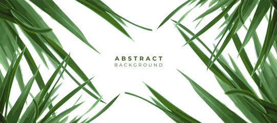 abstract green leaf background vector illustration