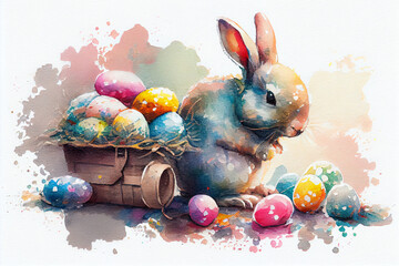 cute Easter bunny, generative ai