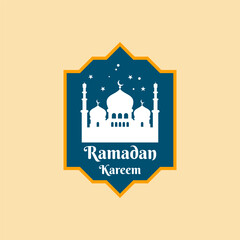 Ramadan kareem greeting card design vector illustration