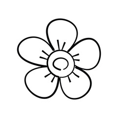 Flower icon vector graphic illustration