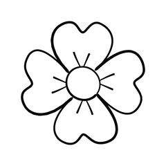 Flower icon vector graphic illustration