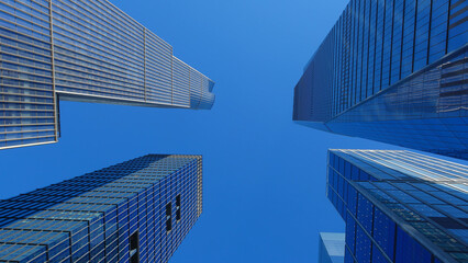 Fototapeta na wymiar The modern skyscrapers at Hudson Yards in Manhattan - travel photography