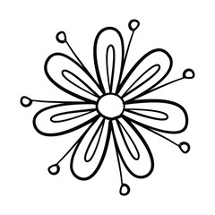 Flower icon vector graphic illustration