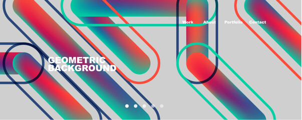 Trendy color overlapping lines abstract background. Vector Illustration For Wallpaper, Banner, Background, Card, Book Illustration, landing page