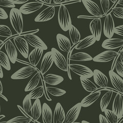 Fototapeta premium Tropical Leaf Seamless Pattern Design