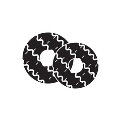 Donut icon symbol ,illustration design template.