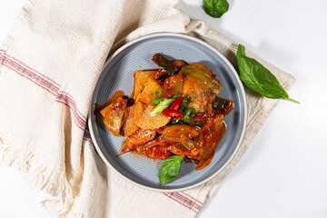 Today's menu is braised fish