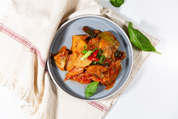 Today's menu is braised fish