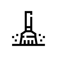broom line icon