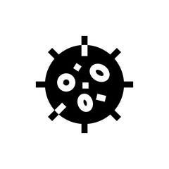 Obraz premium virus glyph icon