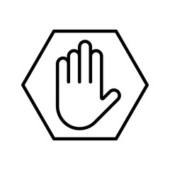 Obraz premium Stop icon. sign for mobile concept and web design. vector illustration