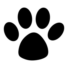 Paw icon set black icon PNG transparent