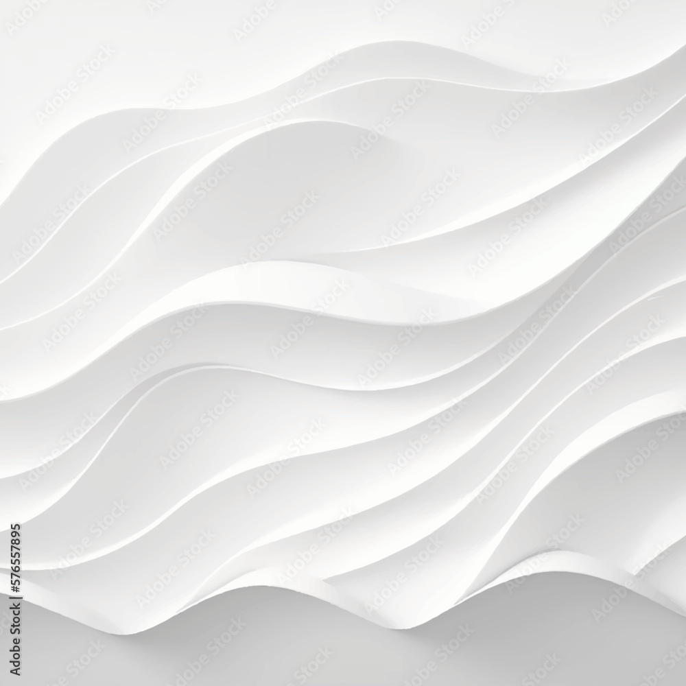 Aufkleber abstract white wave curve on grey luxury background. light gray and white wave flowing modern soft l