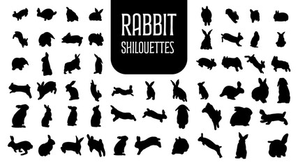 silhouettes of rabbits 