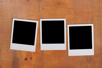 Empty blank classic retro photo frames