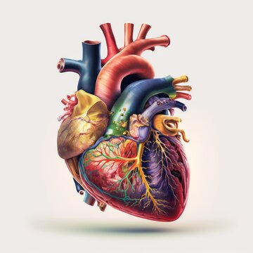 Human Heart human anatomy realistic, GENERATIVE AI