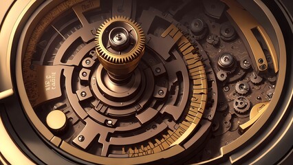 Fototapeta premium A broken machine with complex components