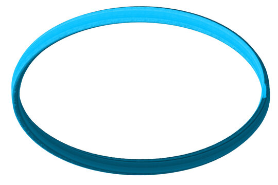 Oval, ellipse blue banner frames, borders, painted on transparent background. Png image.