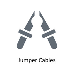 Jumper Cables Vector Solid Icons. Simple stock illustration stock