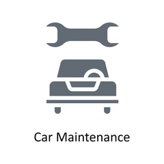 Car Maintenance Vector Solid Icons. Simple stock illustration stock