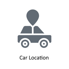 Car Location Vector Solid Icons. Simple stock illustration stock