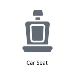 Car Seat Vector Solid Icons. Simple stock illustration stock
