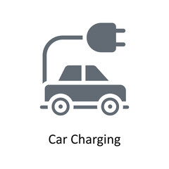 Car Charging Vector Solid Icons. Simple stock illustration stock