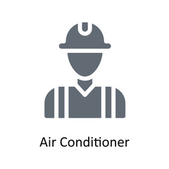 Air conditioner Vector Solid Icons. Simple stock illustration stock