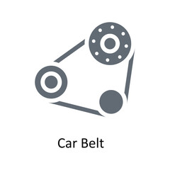 Car Belt  Vector Solid Icons. Simple stock illustration stock