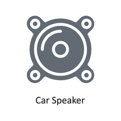 Car speaker Vector Solid Icons. Simple stock illustration stock