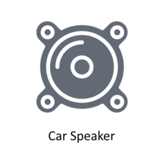 Fotobehang Car speaker Vector Solid Icons. Simple stock illustration stock © Optima GFX