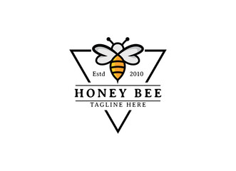 Honey Bee animals logo vector