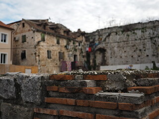 Obraz premium El casco antiguo, la ciudad histórica de Split, Croacia