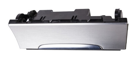 An ashtray from panel from the inside of car separately on a white isolated background