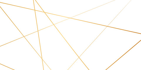 Abstract luxury golden geometric random chaotic lines with many squares and triangles shape on transparent background.