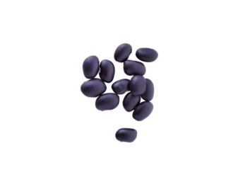 black beans isolated on transparent png