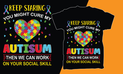 autism t-shirt design, illustration 