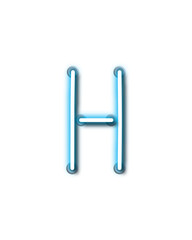 Obraz premium neon letter h