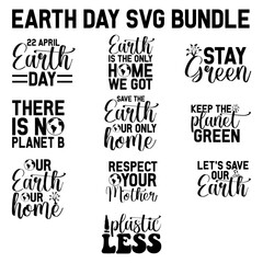 Fototapeta premium Happy Earth Day SVG