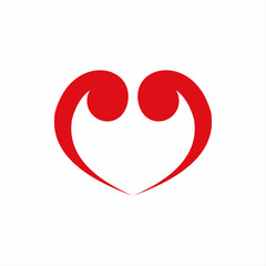 Heart icon design with circle elements.