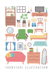 家具・インテリアのイラスト