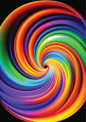 Abstract Colorful swirl background Poster A3 Format, A3 paper size