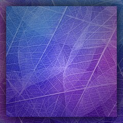 Illustration of blue violet background with decorative leaf patterns and effects