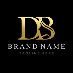 Letter DB Beauty Face Initial Logo Design