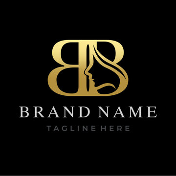 Letter BB Beauty Face Initial Logo Design