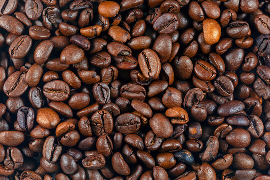 Close-up of coffee beans as a background image
