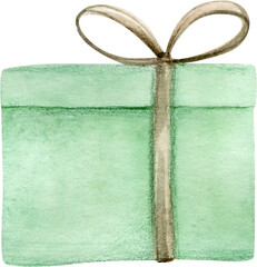 Hand Drawn Watercolor Box Gift
