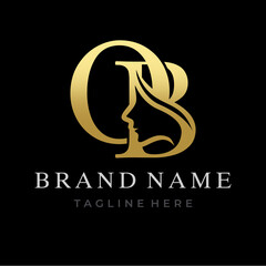 Letter OB Beauty Face Initial Logo Design